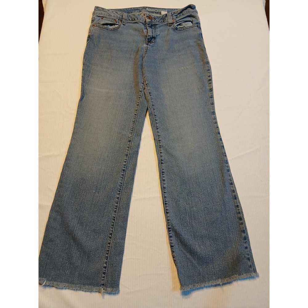 DKNY Womens Soho Jeans Size 16 Blue Denim Boot Cut Regular Mid Rise Stretch